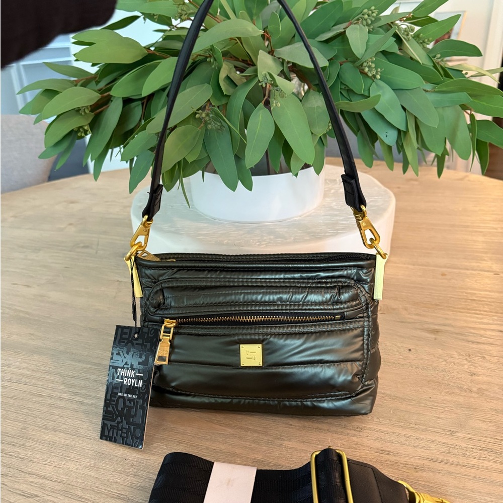 THINK ROYLN Green Shoulder Bag with Elegant Design